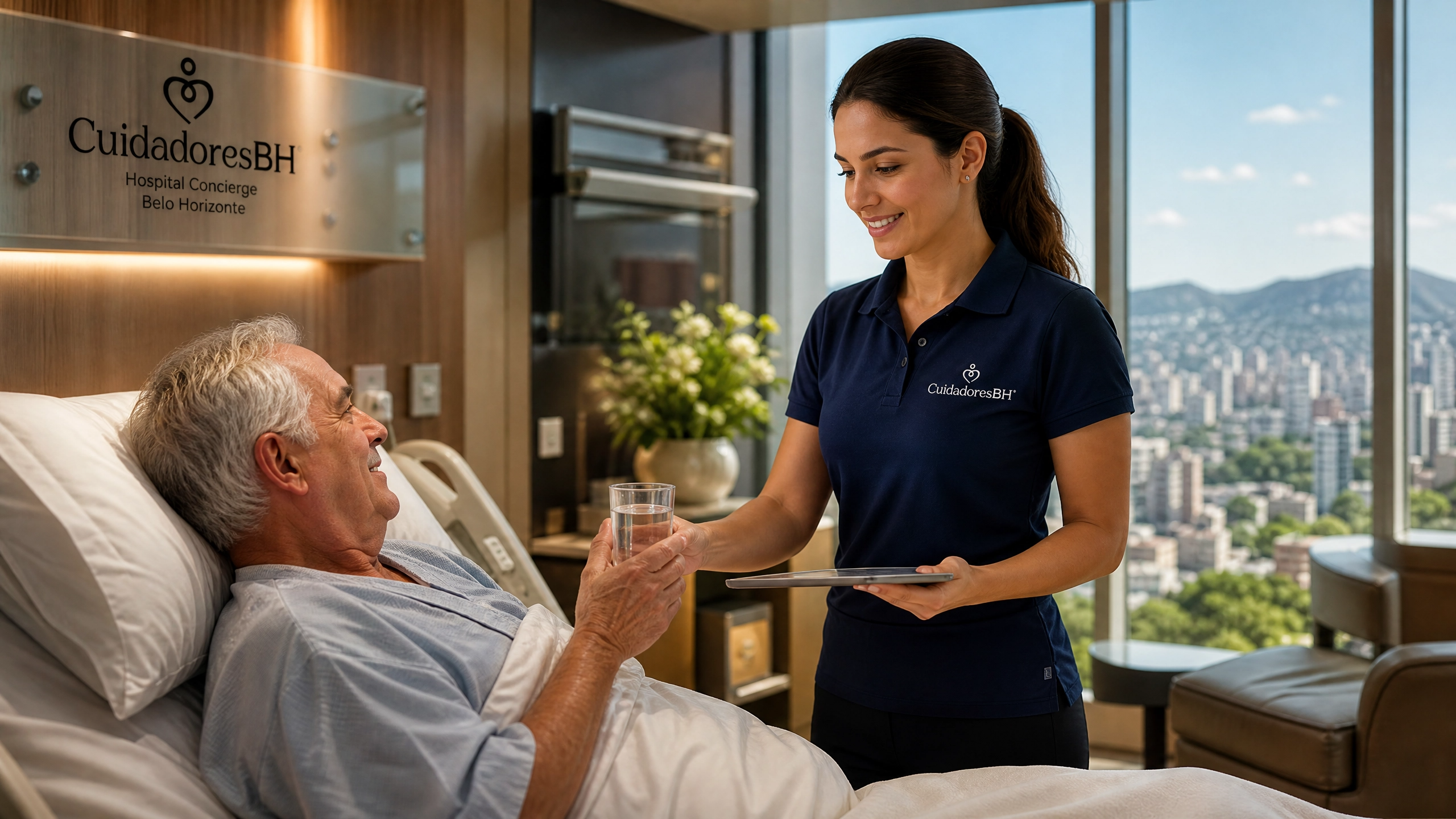 Concierge Hospitalar em Belo Horizonte com atendimento personalizado, profissionais qualificados e suporte contínuo da Cuidadores BH.